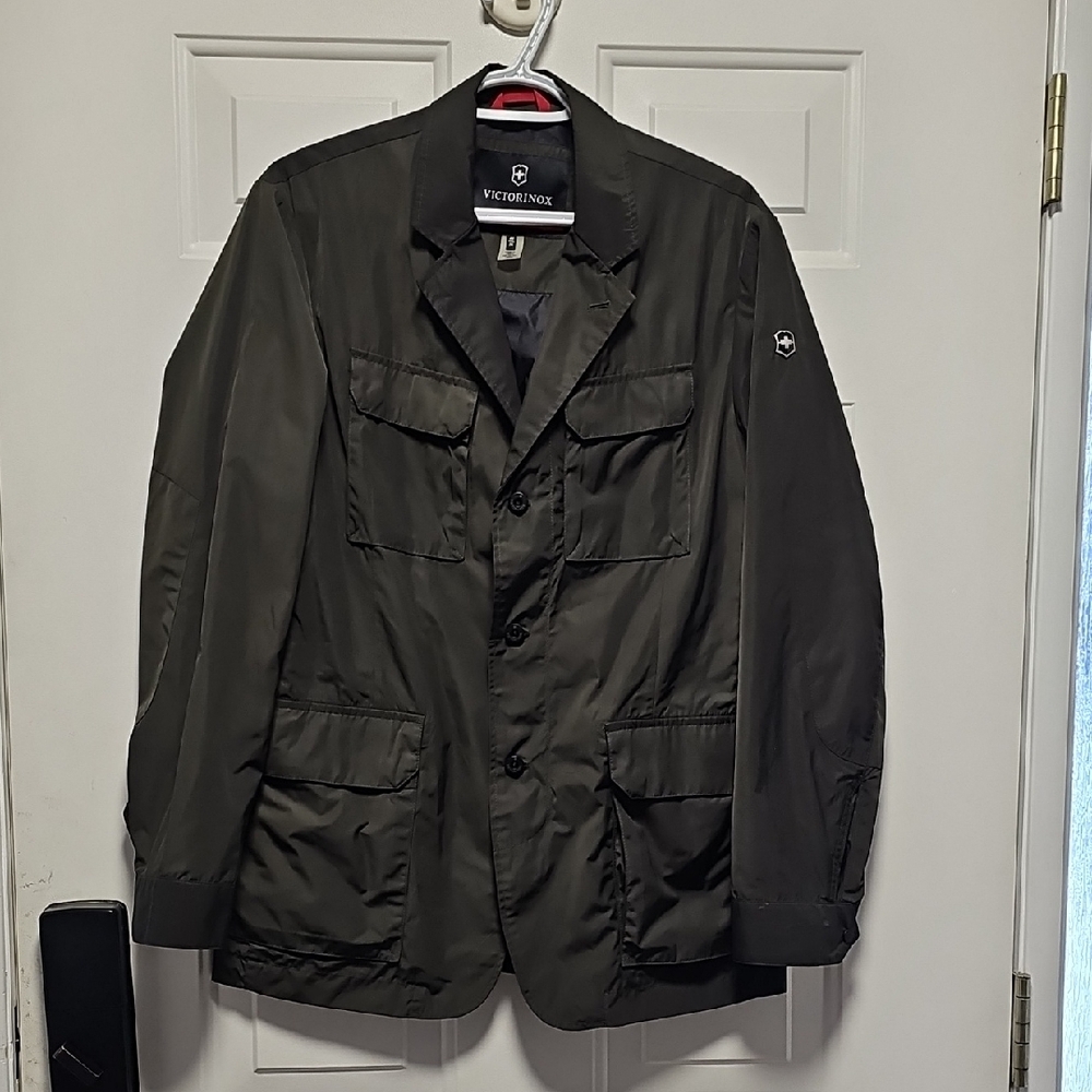 M/L - Victorinox Black Military Field Jacket with Blazer Cut